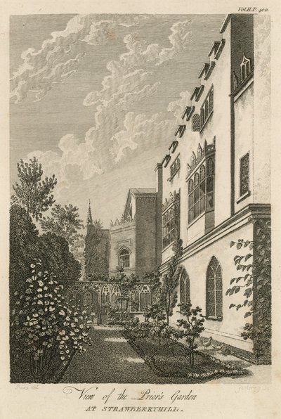 Vue du jardin du prieur à Strawberry Hill, Londres - William Pars