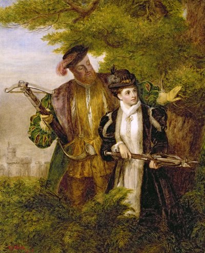 Le roi Henri et Anne Boleyn chassant le cerf dans la forêt de Windsor, 1903 - William Powell Frith