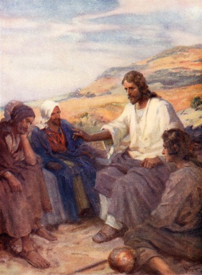 Jésus enseignant ses disciples, Matthieu v - William Pratt