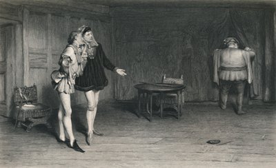 Prince Henry, Poins, et Falstaff. Roi Henry IV - Première partie, vers 1870 - William Quiller Orchardson