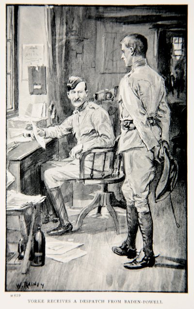 Yorke reçoit une dépêche de Baden-Powell, illustration de 