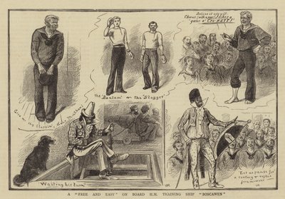 Un moment de détente à bord du navire-école HM Boscawen - William Ralston
