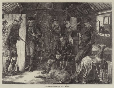 Un abri écossais dans une tempête - William Ralston