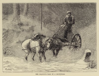 Le courrier de Sa Majesté dans une tempête de neige - William Ralston