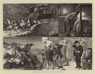 Croquis de vacances dans les Highlands - William Ralston