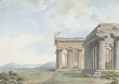 Vues du Levant : Ruines du Temple à Paestum, vers 1785 - William Reveley