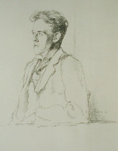 Portrait de Hilaire Belloc (1870-1953) - William Rothenstein
