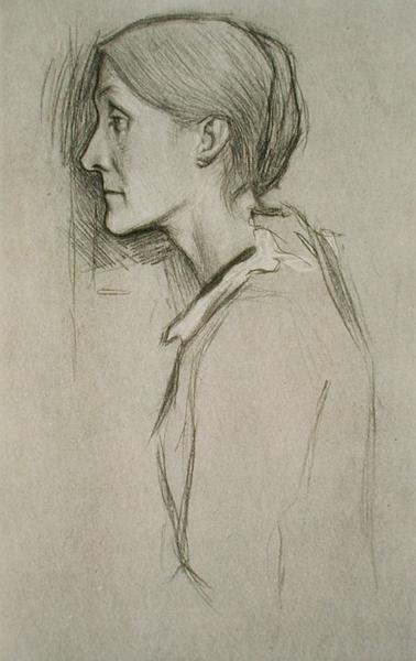 Portrait de Julia Stephen (1848-95) - William Rothenstein