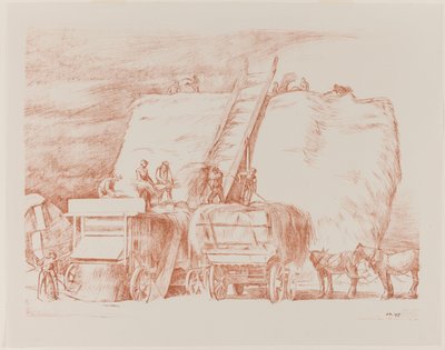 Battage du blé - William Rothenstein
