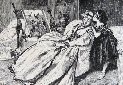 Mère travaillant sur une pièce de broderie - William Small