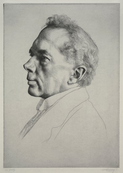 Campbell Dodgson, profil à gauche - William Strang