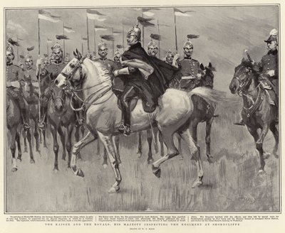 Le Kaiser et les Royals, Sa Majesté inspectant le régiment à Shorncliffe - William T. Maud