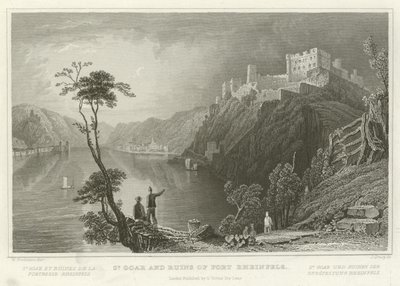 Saint Goar et les ruines du Fort Rheinfels - William Tombleson
