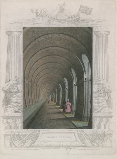 Le tunnel de la Tamise - William Tombleson