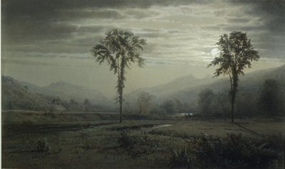 Clair de lune sur le mont Lafayette, dans le New Hampshire - William Trost Richards