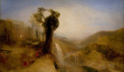 Paysage du sud avec un aqueduc et une cascade - Joseph Mallord William Turner