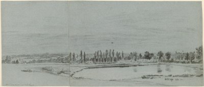 Paysage étendu avec un étang - William Turner of Oxford