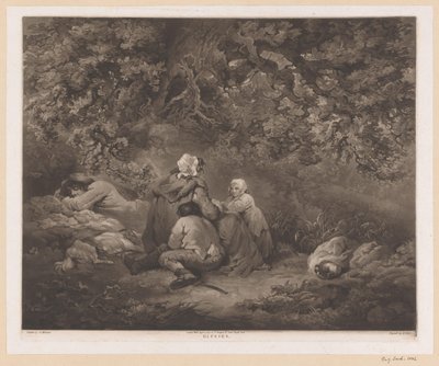 Famille se reposant dans une forêt - William Ward