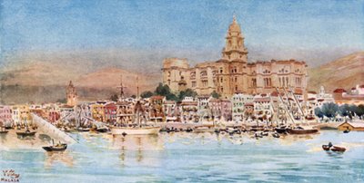 Malaga, vue du port - William Wiehe Collins
