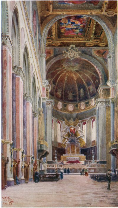Naples. Intérieur de la cathédrale - William Wiehe Collins