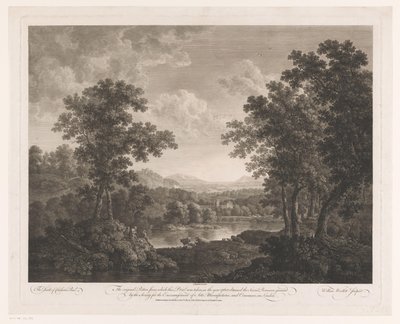 Paysage avec bergers et bétail près d