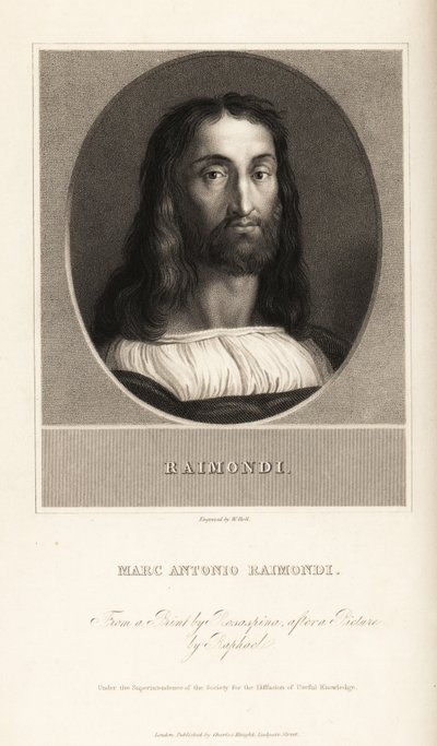 Portrait de Marcantonio Raimondi, graveur italien, vers 1470-1534 - William the Younger Holl