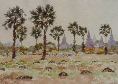 935 Vaches bleues et palmiers - Wilson Clive