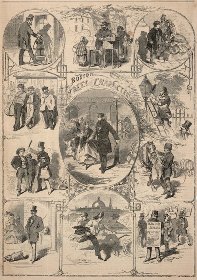 Personnages des rues de Boston, extrait de Ballou