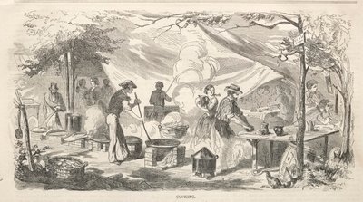 Esquisses de réunion de camp : Cuisine, 1858 - Winslow Homer