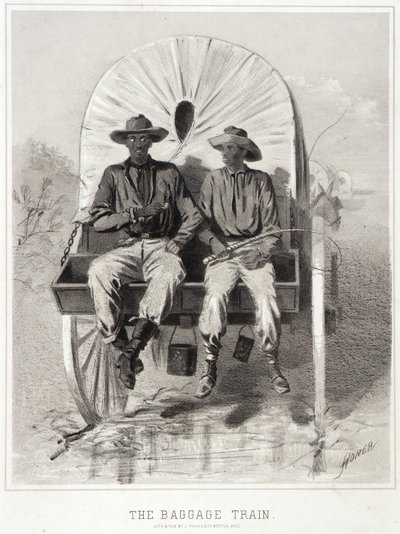 Croquis de campagne : Le train de bagages - Winslow Homer