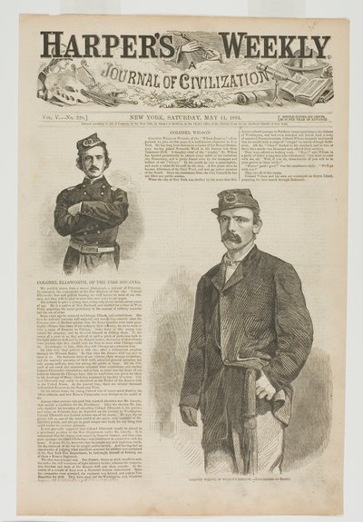 Colonel Wilson, de la brigade Wilson, et colonel Ellsworth, des zouaves de feu. - Winslow Homer