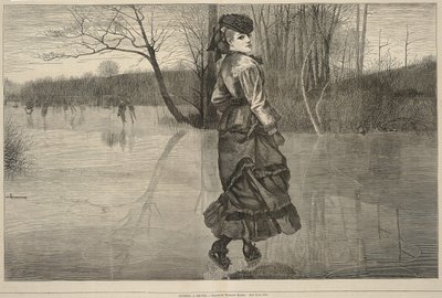 Cutting a Figure, tiré de Every Saturday, 4 février 1871 - Winslow Homer