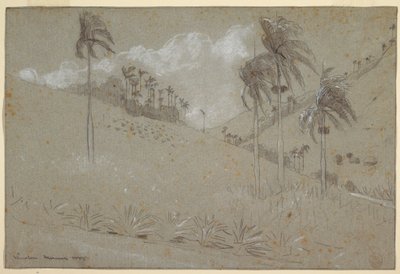 Dessin, colline cubaine, 1885 - Winslow Homer