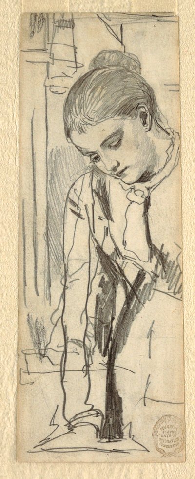 Dessin, figure de femme, 1870-80 - Winslow Homer