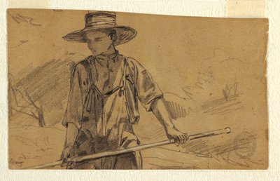 Dessin, fenaison, vers 1864 - Winslow Homer