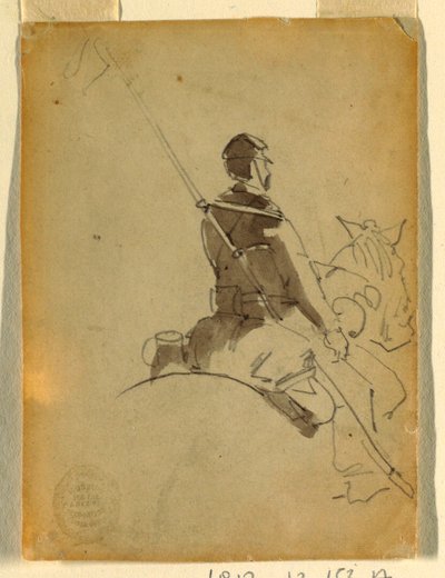 Dessin, lancier à cheval, 1862 - Winslow Homer