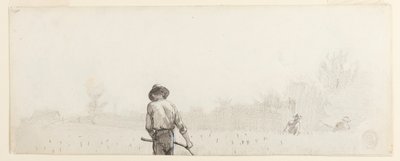 Dessin, Homme à la faux, vers 1865 - Winslow Homer