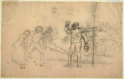 Dessin, Esquisse pour "The Wreck", une peinture à l