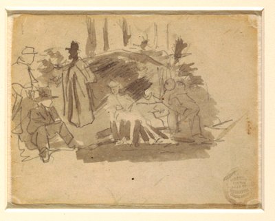 Dessin, camping de soldats, 1862 - Winslow Homer