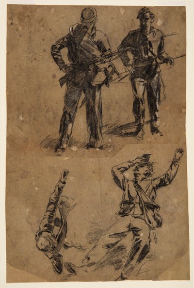 Dessin, études de soldats, 1863-65 - Winslow Homer