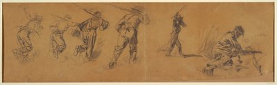 Dessin, études de soldats, 1863-65 - Winslow Homer