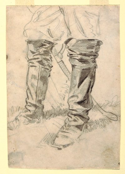 Dessin, étude de bottes d