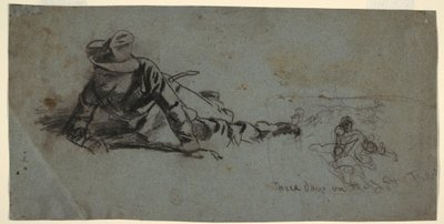 Dessin, Trois jours au front, vers 1863 - Winslow Homer