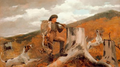 Chasseur et chiens - Winslow Homer