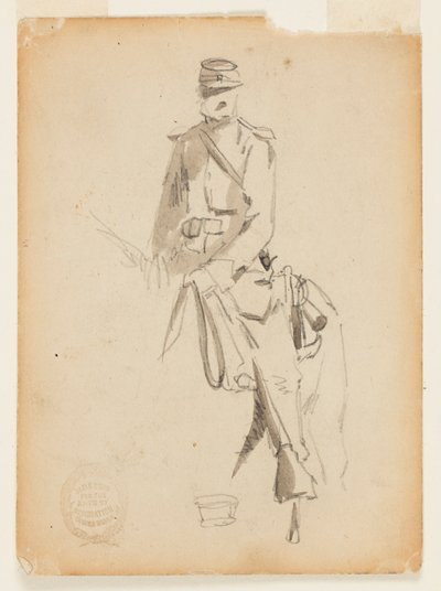 Officier de cavalerie monté - Winslow Homer