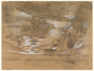 Pont de navire avec deux femmes attachées au mât - Winslow Homer