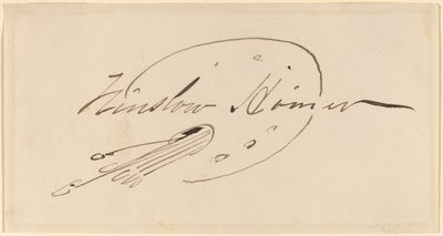 Signature sur palette - Winslow Homer