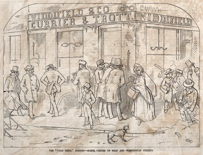 Le terme froid, Boston - Scène, coin des rues Milk et Washington, 1858 - Winslow Homer