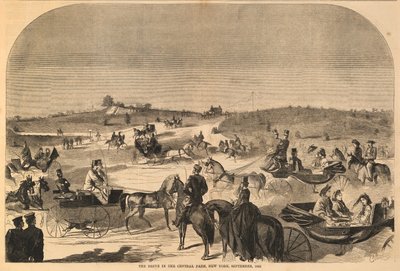 The Drive in the Central Park, New York, septembre 1860, extrait de Harper