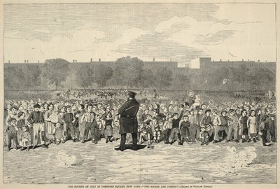 Le 4 juillet à Tompkins Square, New York - "Les Sogers arrivent", extrait du Harper